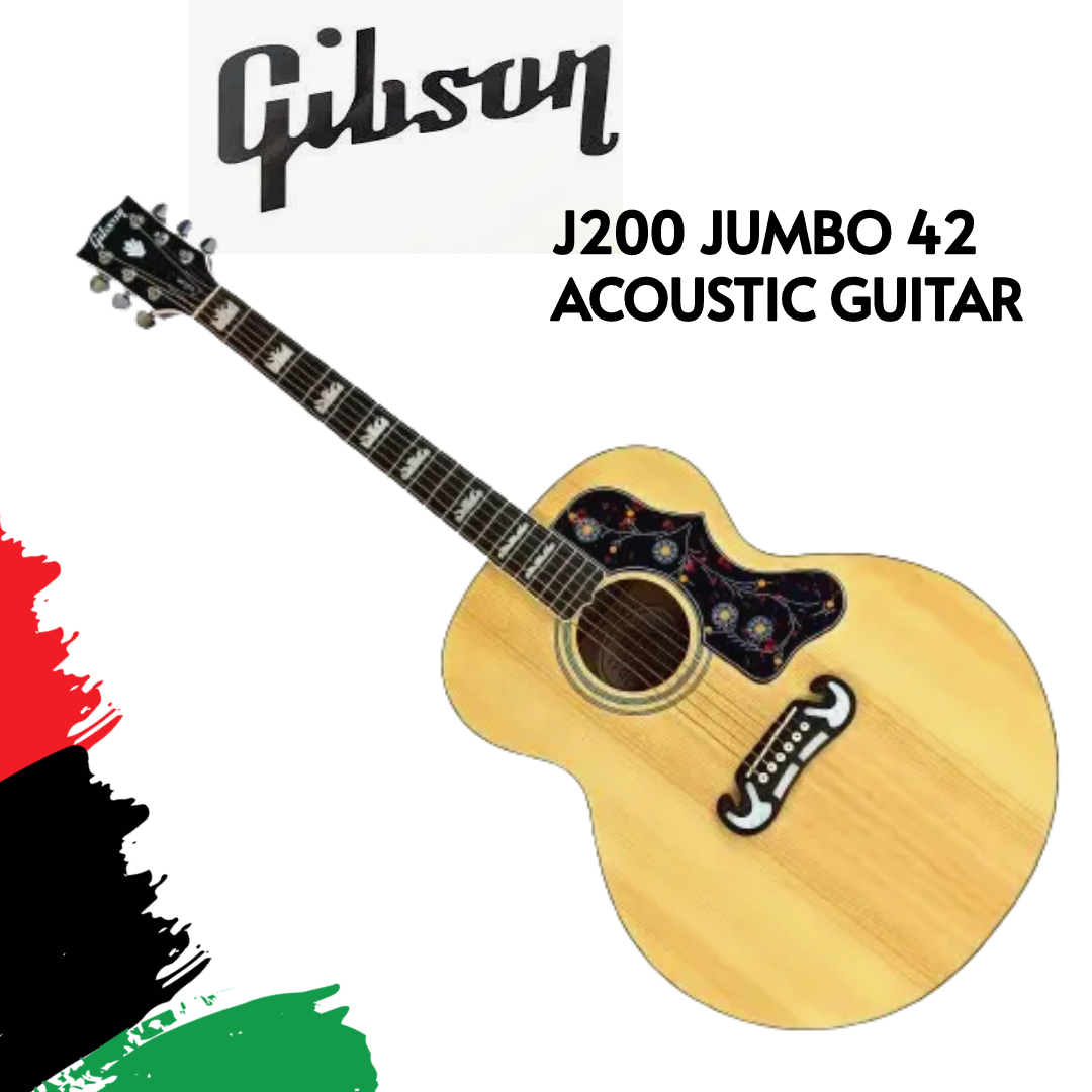 Gibson J200 Solid Spruce Top 42 Inches Jumbo Body Acoustic Guitar(Natural)